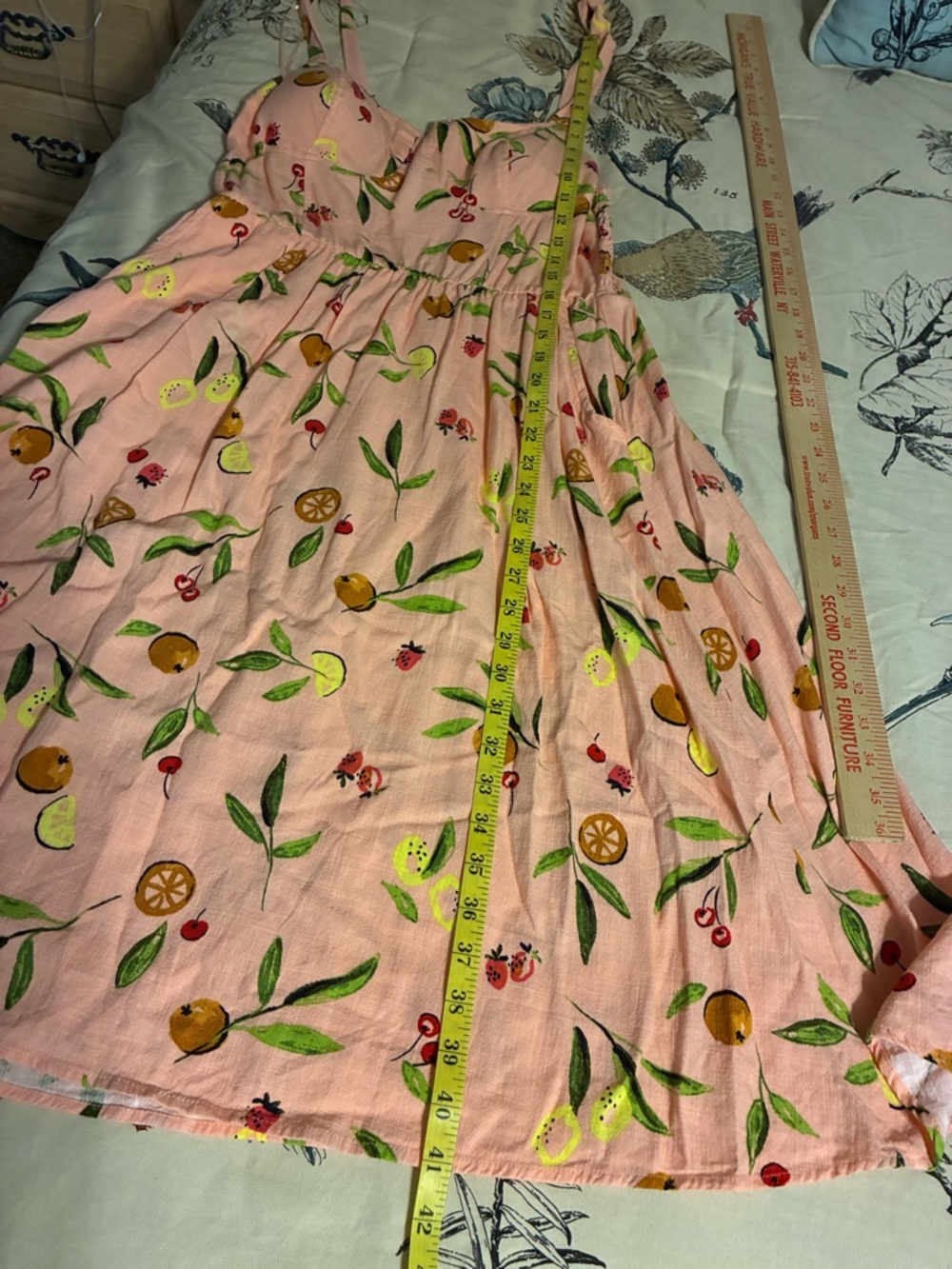 Pinkish Fruit Print Sundress - Picture 13 of 16